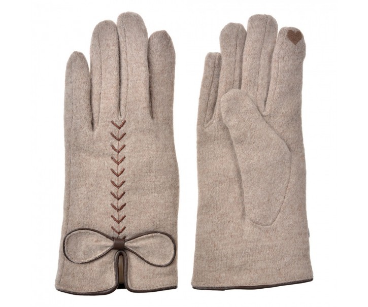 Winter Gloves 9x23 Cm Beige Polyester - 9*23*1 cm Clayre & Eef