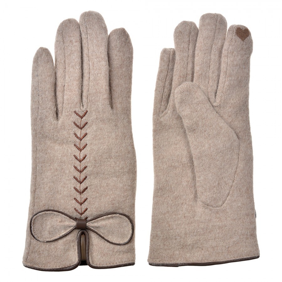 Winter Gloves 9x23 Cm Beige Polyester - 9*23*1 cm