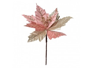 Artificial Plant Poinsettia ? 24x27 Cm Pink Plastic Christmas Decoration - 24,00 cm