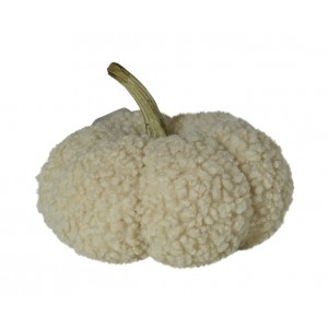 Béžová plyšová dekorace dýně Pumpkin Teddy M - Ø 19*17 cm