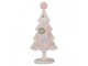 Pastelově růžová dekorace vánoční stromek Christmas Tree - 12*9*25 cm