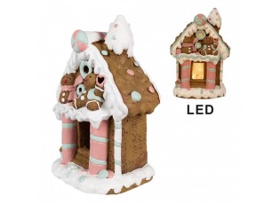 Vánoční perníková chaloupka s Led světýlky Gingerbread House - 26*20*37 cm