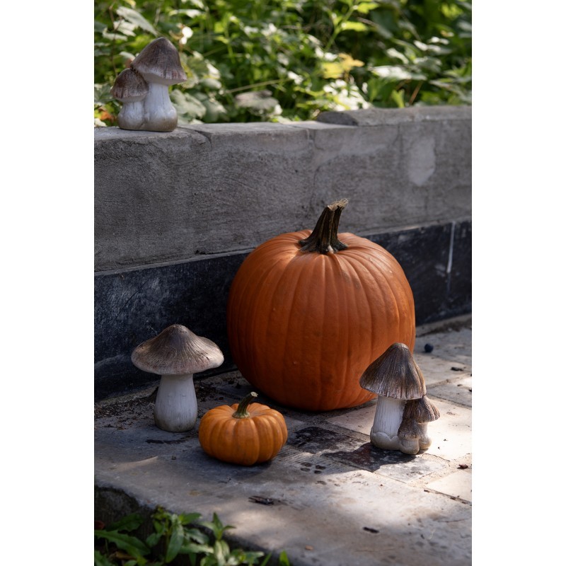 Béžovo-hnědá keramická dekorace houba Mushroom - Ø 11*12 cm
