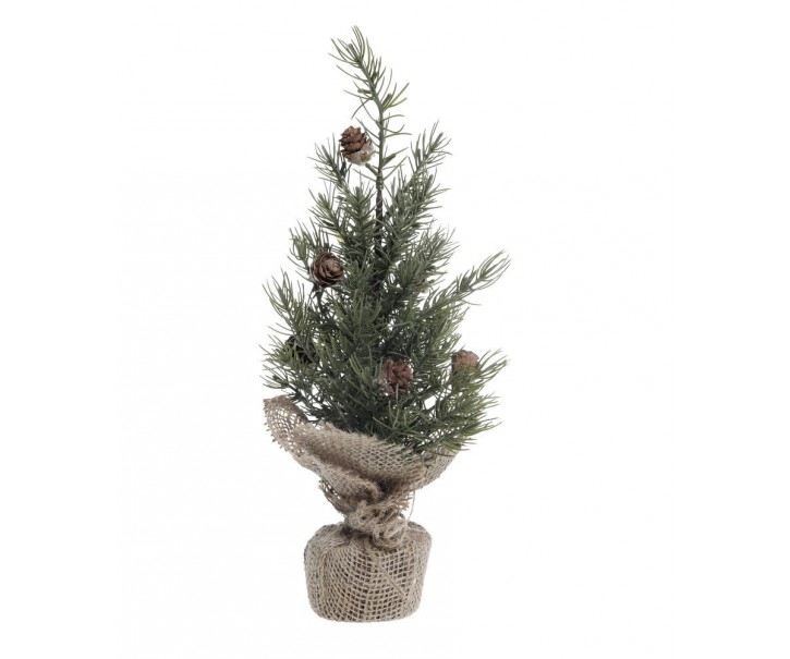 Zelený vánoční borovicový stromek v jutě Fleur Pine Tree - 30 cm