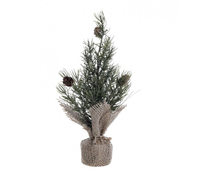 Zelený vánoční borovicový stromek v jutě Fleur Pine Tree - 25 cm