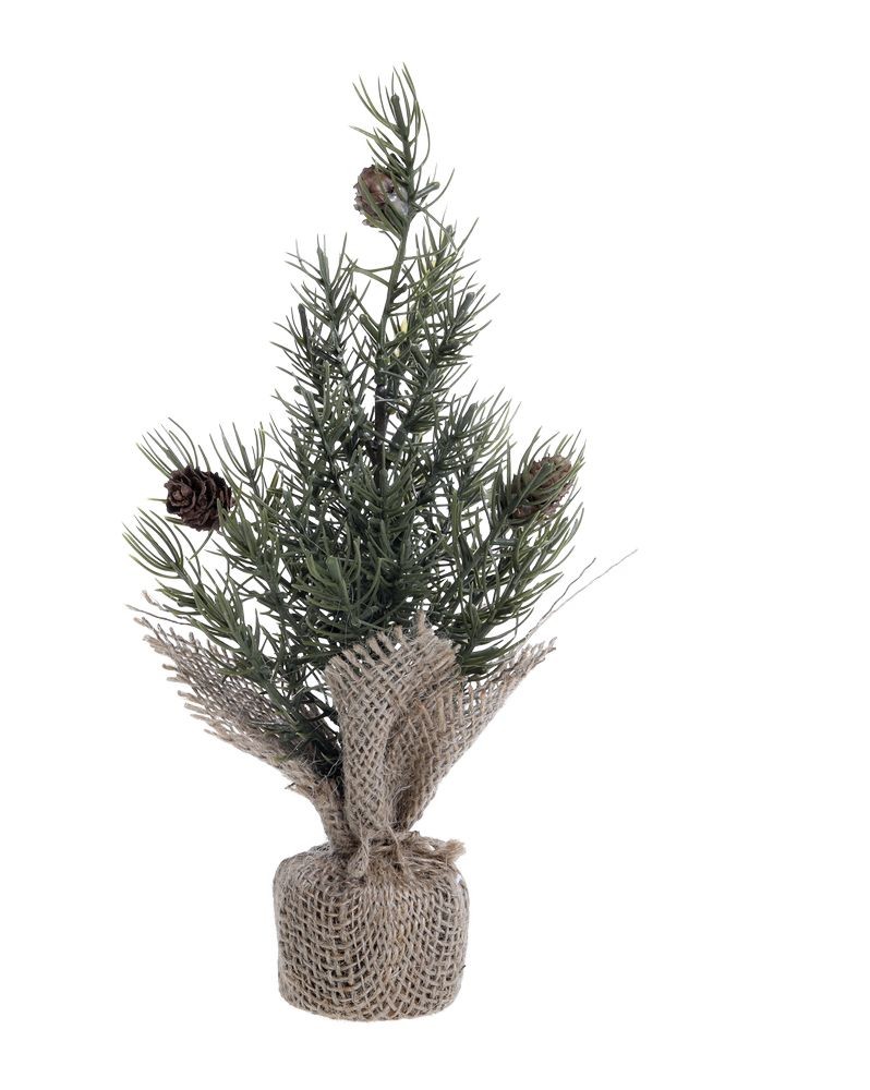 Zelený vánoční borovicový stromek v jutě Fleur Pine Tree - 25 cm