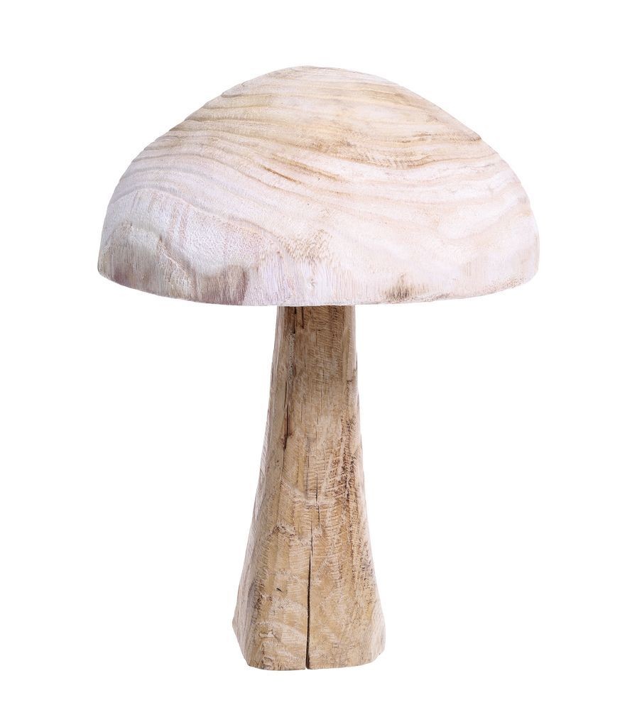 Přírodní dřevěná dekorace houba Mushroom - Ø 30*40 cm 52070600