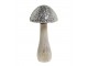 Přírodní dřevěná dekorace houba se třpytkami Mushroom - Ø 12*25 cm