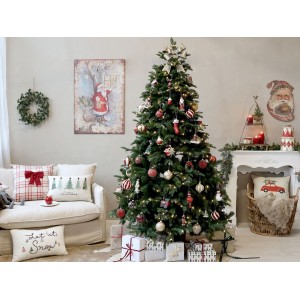 Vánoční kovový závěsný obraz Santa Vintage - 66*95 cm