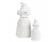 Christmas Decoration With LED Lighting Santa Claus ? 5x11 Cm White Porcelain - 5,00 cm Clayre & Eef