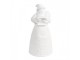 Christmas Decoration With LED Lighting Santa Claus ? 9x19 Cm White Porcelain - 9,00 cm Clayre & Eef