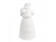 Christmas Decoration With LED Lighting Santa Claus ? 9x19 Cm White Porcelain - 9,00 cm Clayre & Eef
