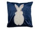 Cushion Cover 45x45 Cm Blue White Polyester Rabbit Square - Pasen Clayre & Eef