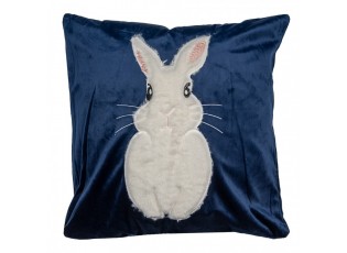 Cushion Cover 45x45 Cm Blue White Polyester Rabbit Square - Pasen