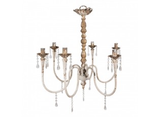 Béžový antik stropní lustr Auréli - 72*72*67 cm E14/ 6*25W