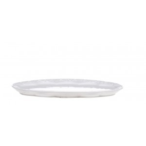 Porcelánový servírovací oválný podnos s krajkou Provence lace - 24*13 cm
