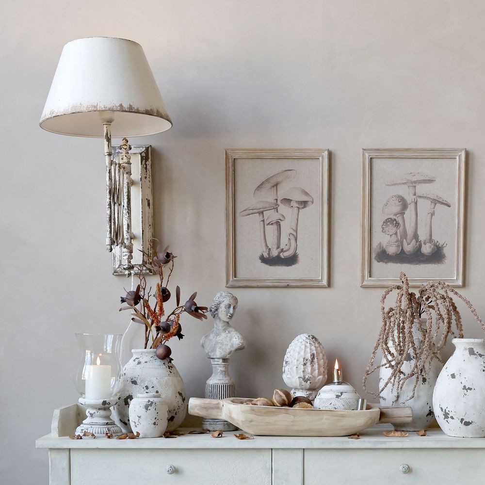 Krémová antik nástěnná lampa Vintage Lamp - 38*63*56 cm/ E27/ 60W
