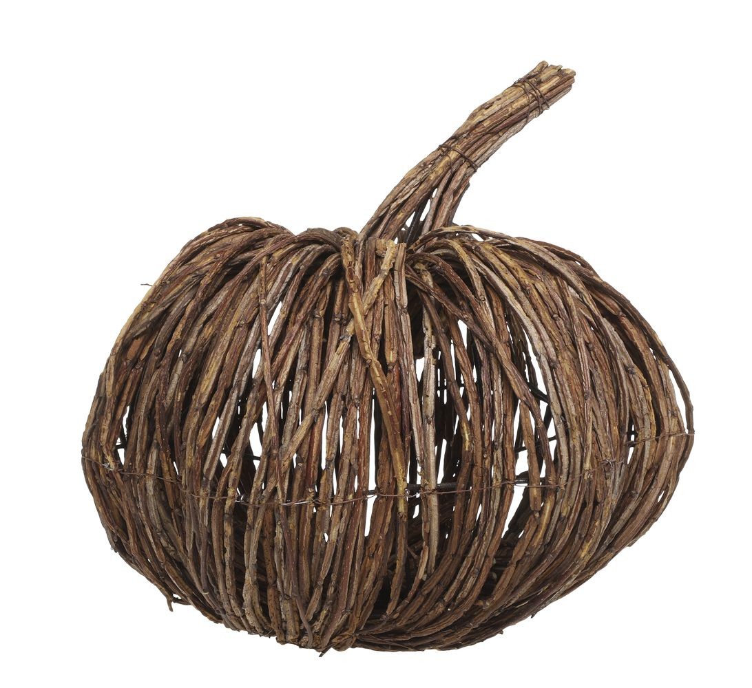Hnědá proutěná dekorace dýně Pumpkin XL - Ø 33*35 cm 