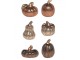 Set 6ks keramická dekorace dýně se třpytkami Pumpkin - Ø 5*7 cm 