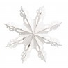Bílá antik kovová nástěnná dekorace sněhová vločka Snowflake - 43*6 cm Barva: bílá off antikMateriál: kov