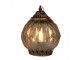 Měděná skleněná svítící LED lucerna Balli - Ø 15*19 cm 