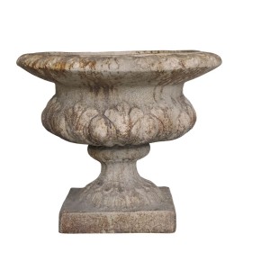 Béžovo-hnědý antik dekorační květináč Broqua - Ø 57*47cm 