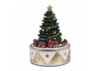 Natahovací hrací skříňka stromek s vláčkem Christmas Tree - Ø 11*15 cm