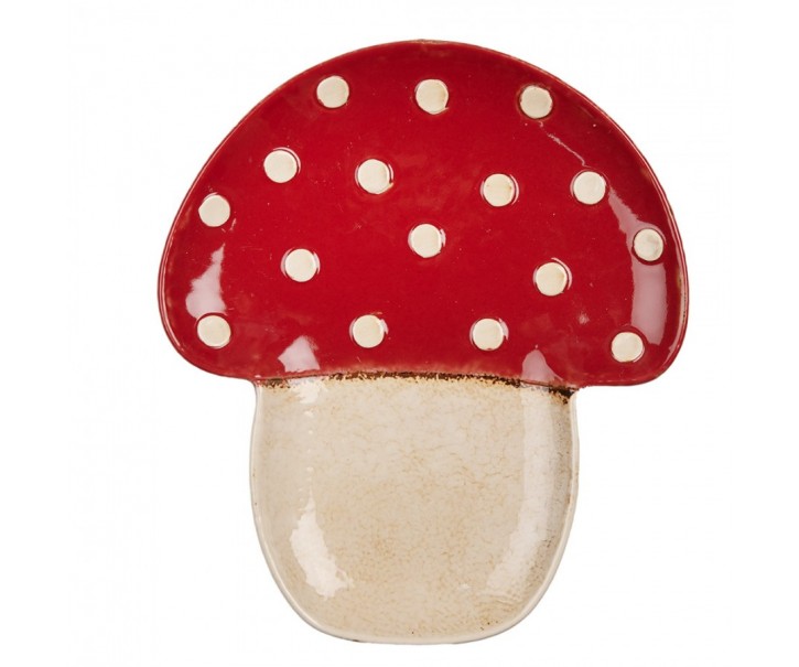 Servírovací keramický talířek houba muchomůrka Mushroom - 23*26*3 cm