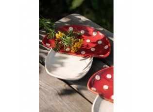 Servírovací keramický talířek houba muchomůrka Mushroom - 23*26*3 cm