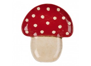 Servírovací keramický talířek houba muchomůrka Mushroom - 21*22*3 cm