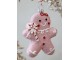 Růžová vánoční ozdoba perníček Gingerbread Candy - 8*3*10 cm