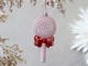 Růžová vánoční ozdoba lízátko Lollipop Candy - 6*2*12 cm