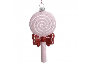 Růžová vánoční ozdoba lízátko Lollipop Candy - 6*2*12 cm