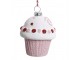 Růžová vánoční ozdoba Muffin Candy - 6*7cm