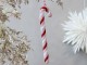 Růžová vánoční ozdoba cukrová hůl Candy Cane - 4*1*17 cm