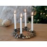 Mosazný antik kovový adventní věnec Advent wreath - Ø 16*4 cm Barva : mosazná antikMateriál: kov