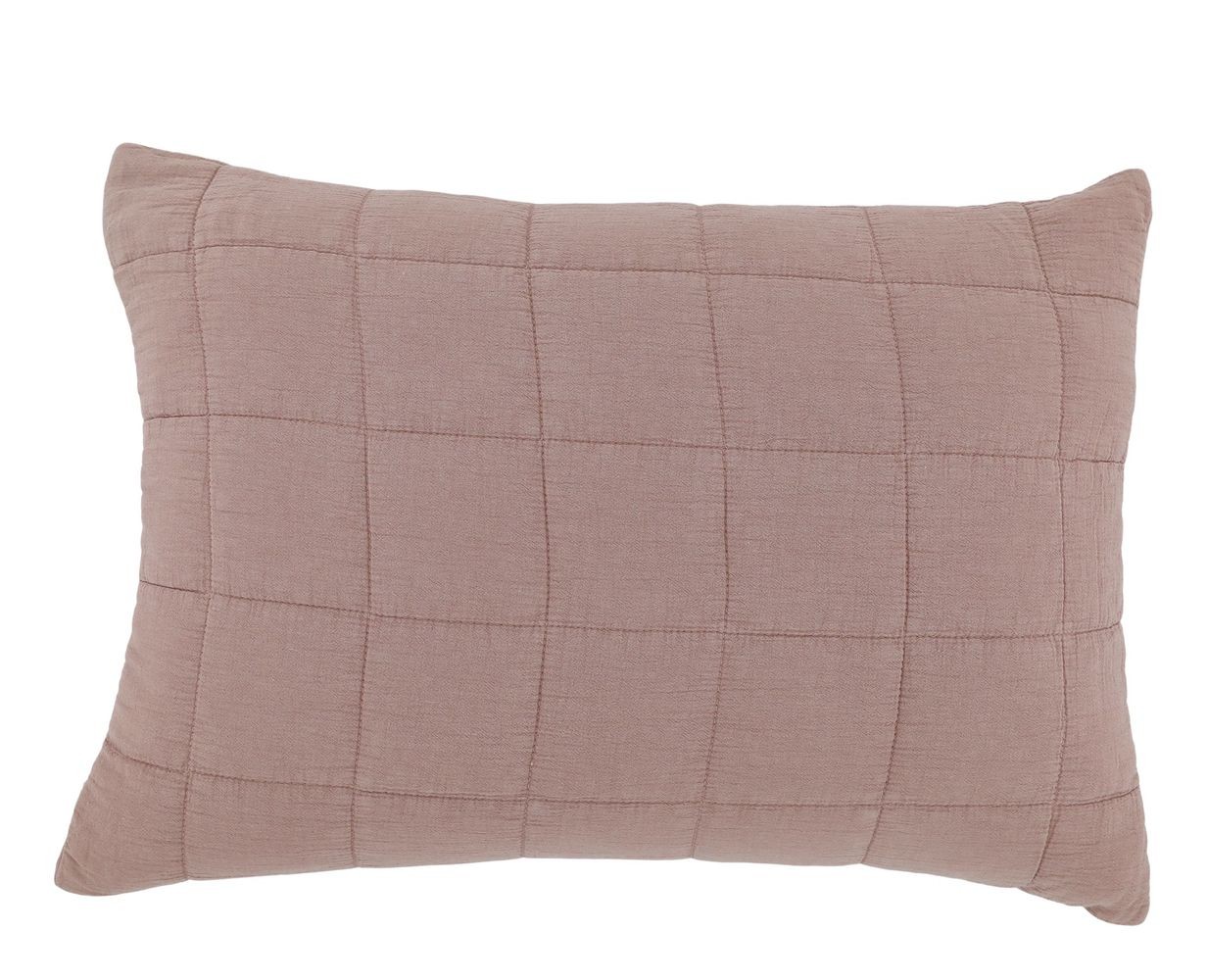 Růžový povlak na polštář s opraným vzhledem Aix Vintage Quilt - 60*40 cm