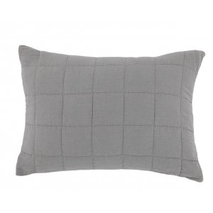 Šedý povlak na polštář s opraným vzhledem Aix Vintage Quilt - 60*40 cm