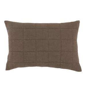 Hnědý povlak na polštář s opraným vzhledem Aix Vintage Quilt - 60*40 cm