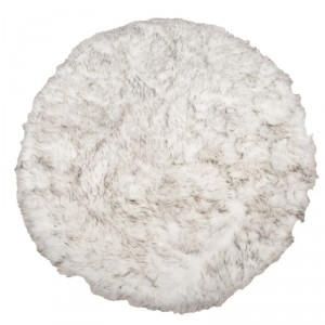 Bílý melírovaný kulatý koberec Ruggy - Ø 100 * 3 cm