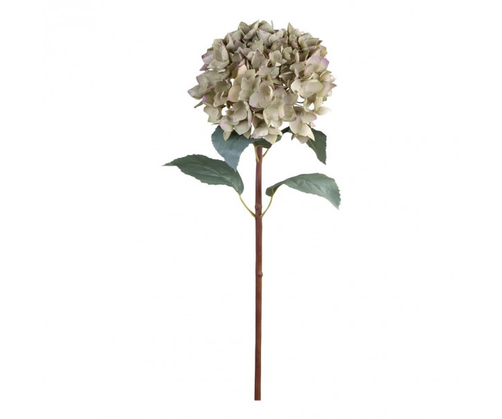 Dekorace umělá zelená květina Hortenzie Hydrangea dusty green - 80 cm