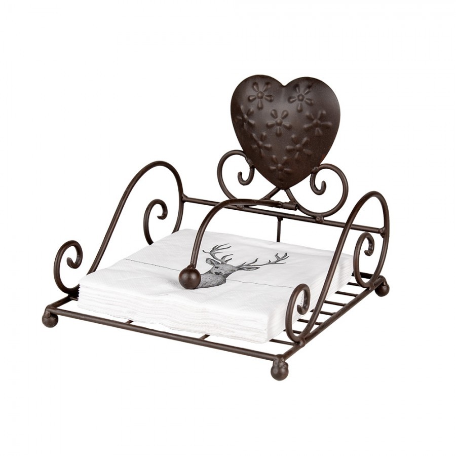 Bílé papírové ubrousky s jelenem Deer Love - 33*33 cm (20ks)