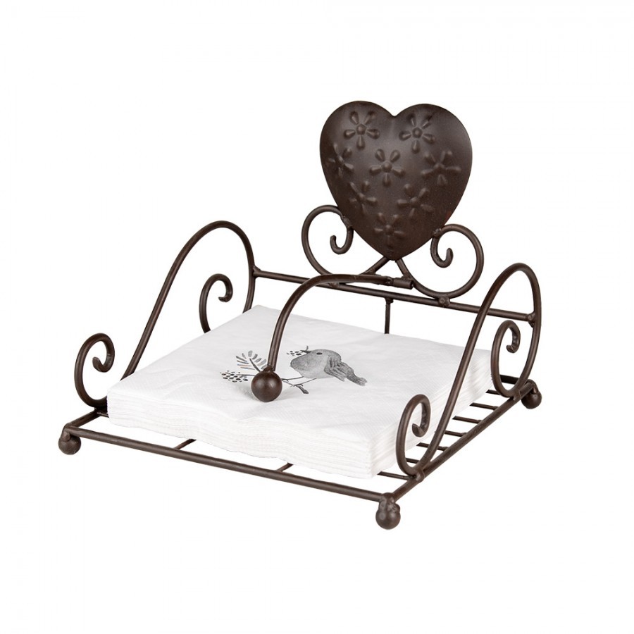 Bílé papírové ubrousky s ptáčkem Love Bird - 33*33 cm (20ks)