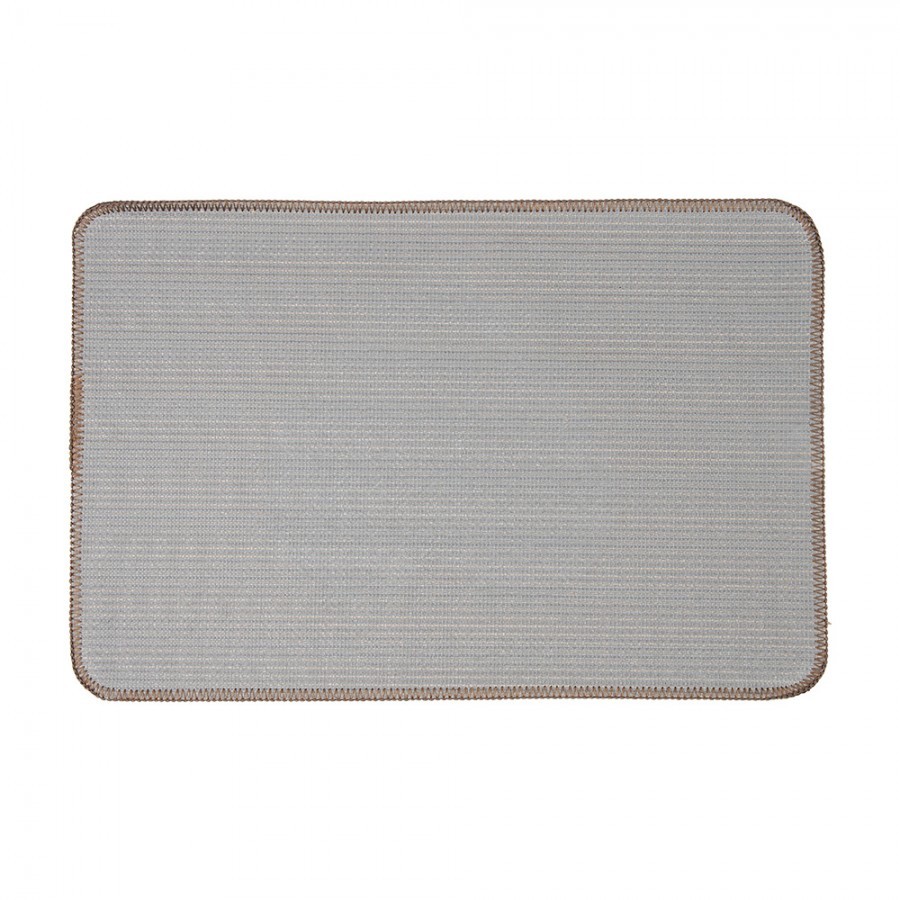 Hnědá koupelnová předložka se srdíčkem - 58*38*1 cm 
