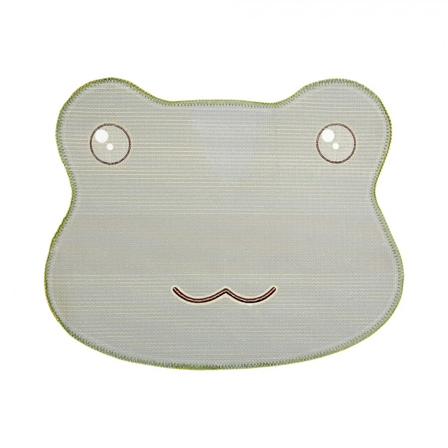 Zelená koupelnová předložka hlava žabky Frog - 60*48*1 cm