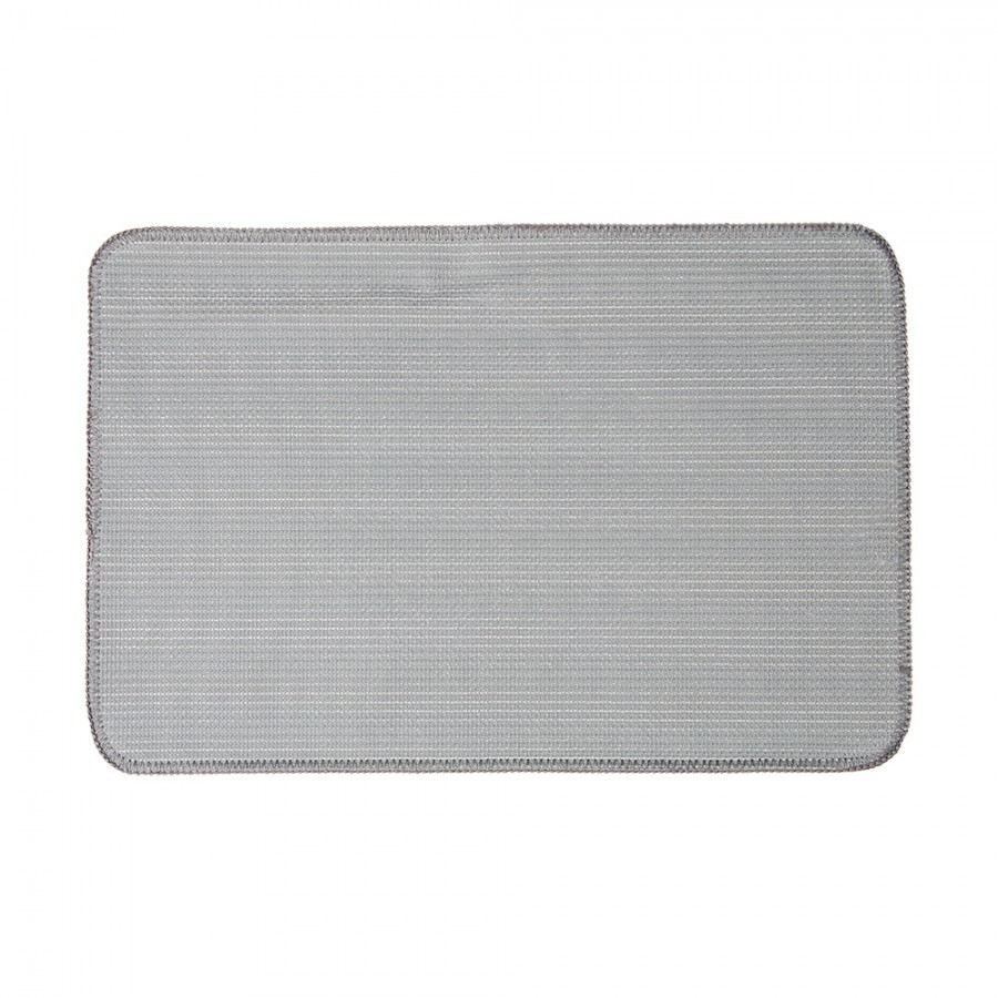 Šedá koupelnová předložka se srdíčkem - 58*38*1 cm
