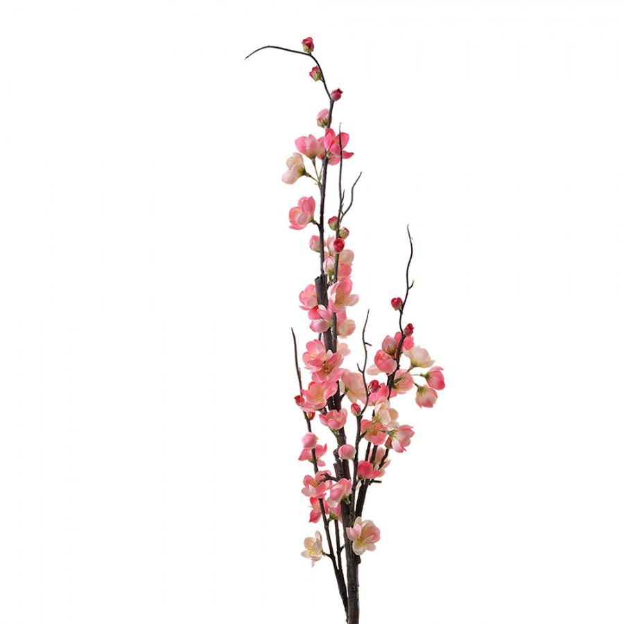 Dekorace umělá růžově kvetoucí větvička Cherry Blossom - 7*7*115 cm