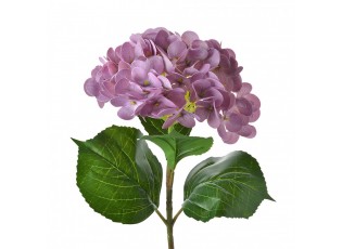 Fialová umělá dekorace květina hortenzie Hydrangea - 67cm