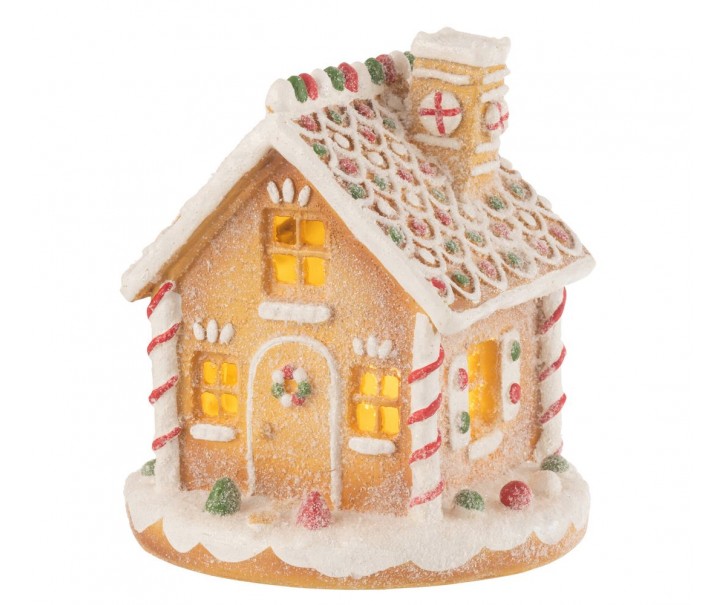 Vánoční perníková chaloupka s Led světýlky Gingerbread House - 22*22*23 cm