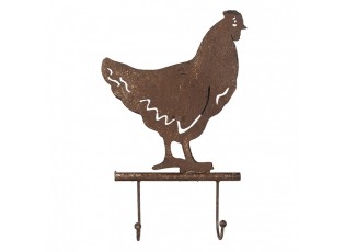 Wall Coat Rack Chicken 21x5x33 Cm Brown Metal - 21*5*33 cm
